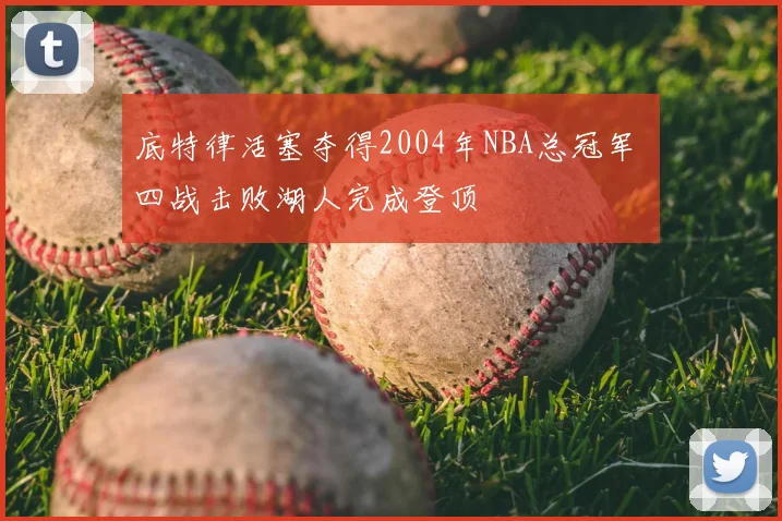 底特律活塞夺得2004年NBA总冠军 四战击败湖人完成登顶